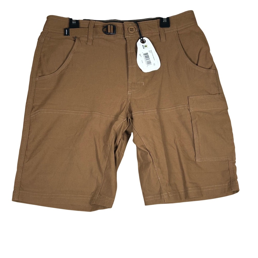 Prana Stretch Zion Short II Mens 28 Sepia Brown‎ Cargo Hiking Shorts 1969751 NEW